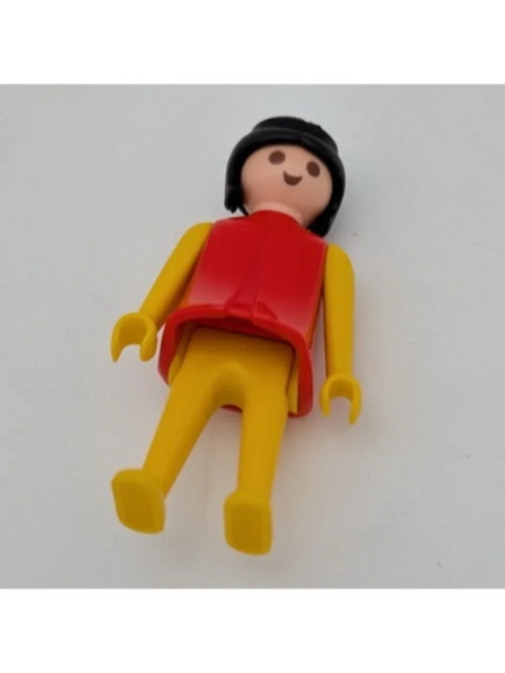 1974 Geobra Playmobil Yellow & Red w/ Black Hair 3